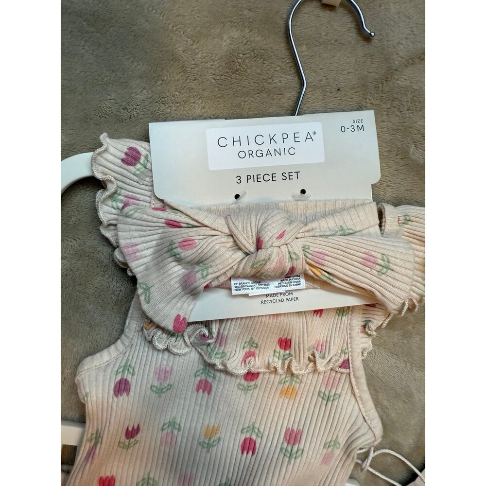 Baby Girl 2 pc Ruffle Tank Top With Ruffle Bottom Shorts Bloomers Set size 0-3 m - Picture 5 of 6
